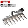Six-Tooth Steel Weeding Hoe & Root Rake for Soil Loosening and Farming