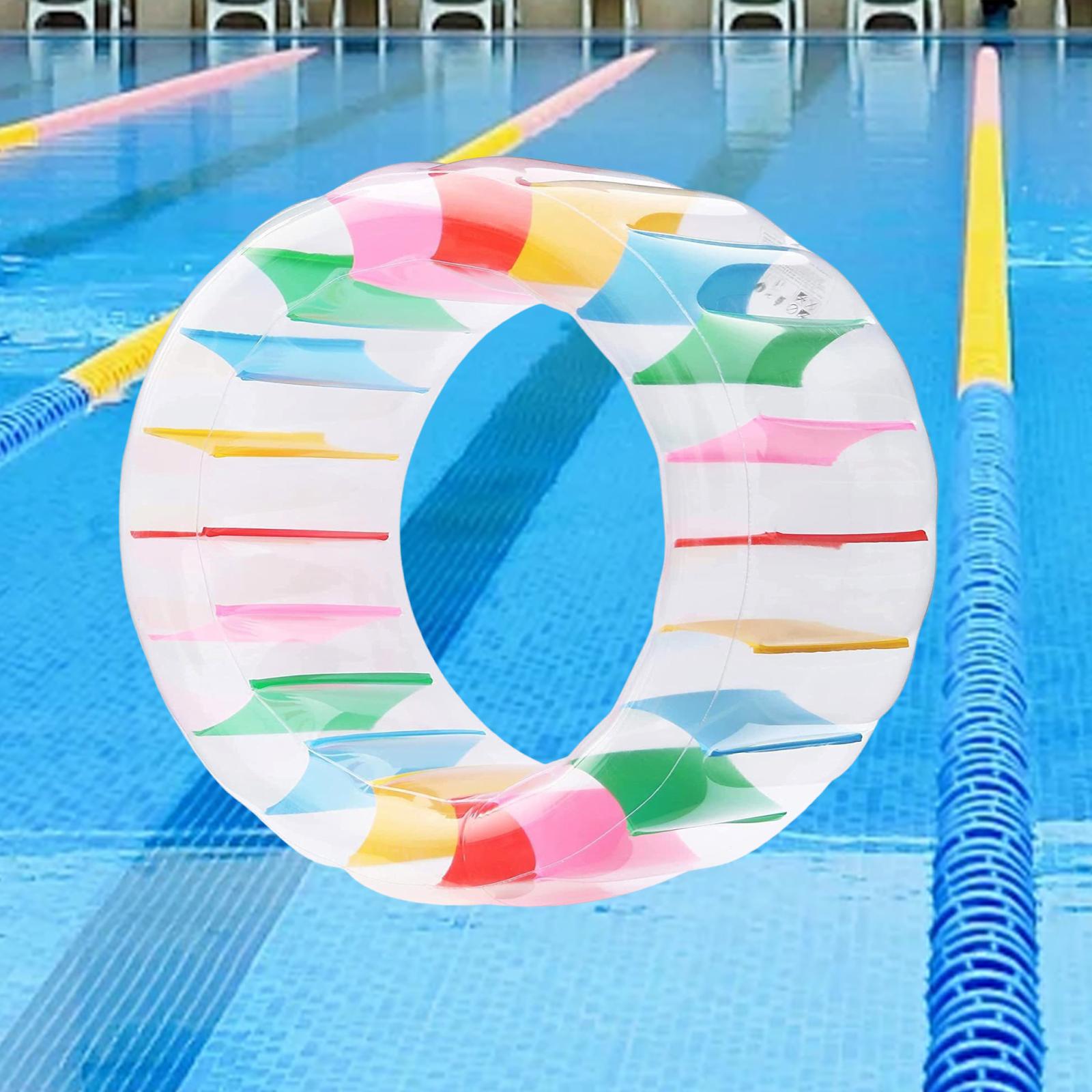 

Надувной роликовый поплавок для бассейна, надувной роликовый поплавок, красочное водное колесо для заднего двора, газона, озера, на открытом воздухе, 1m