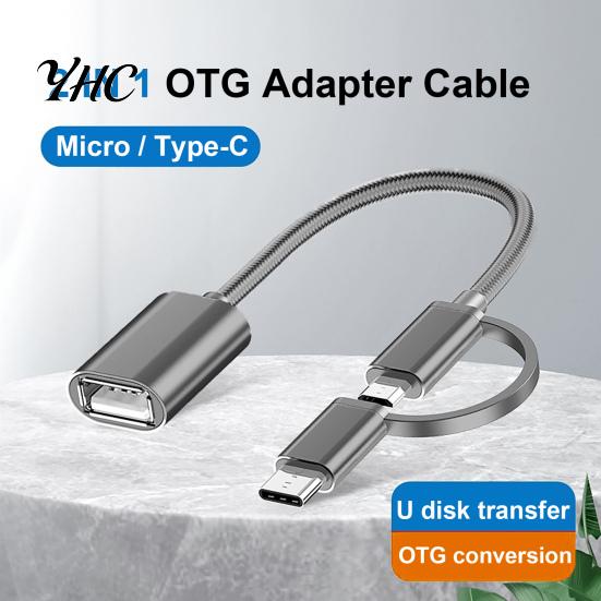 OTG Converter Cable Quick Transmission Stable Output Universal Mini Plug Play USB Type-C Micro Adapter for Laptop Compact