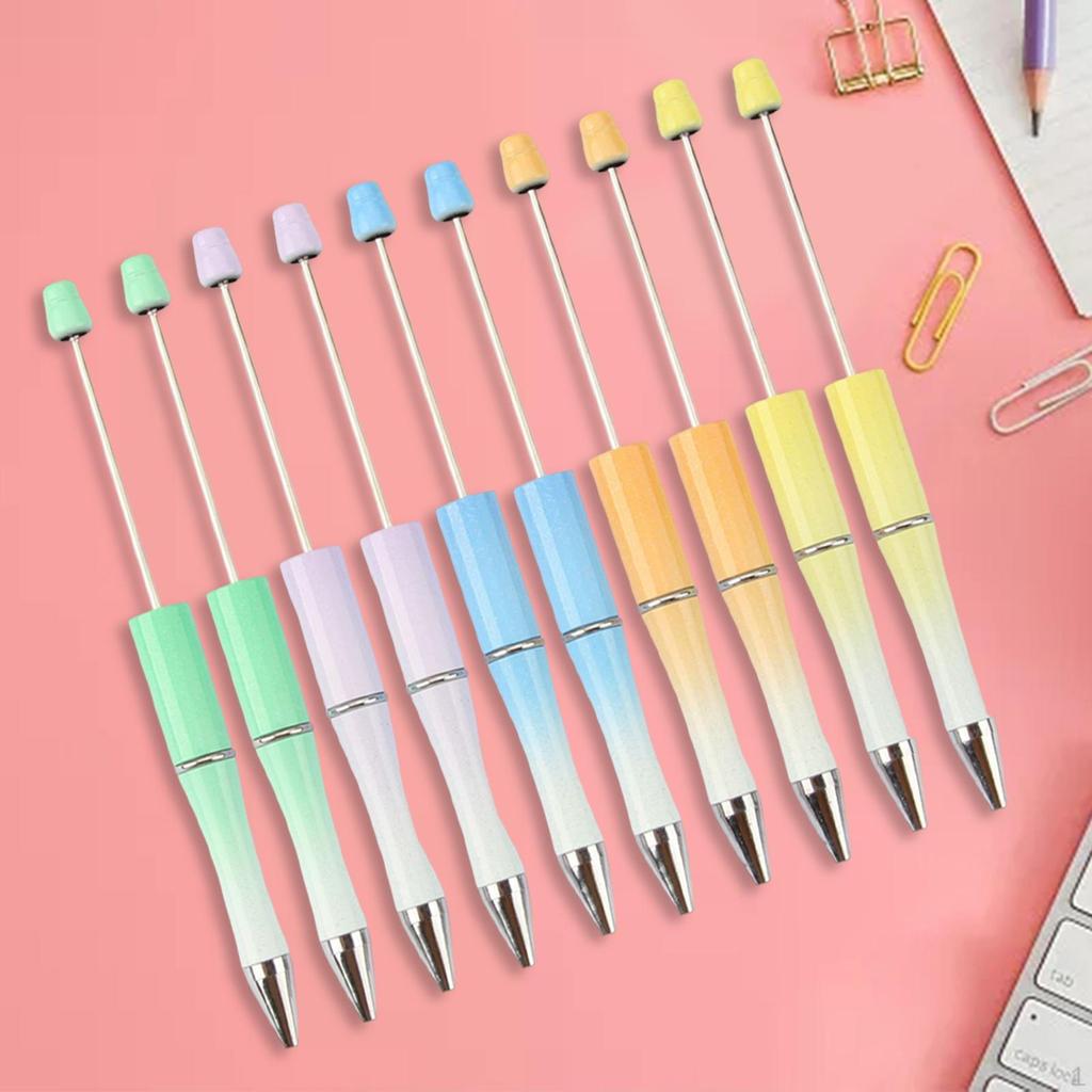 10 Pcs Beadable Pens DIY Set for Classroom Drawing Writing Journaling