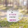 Merci Atsem Agenda Print Mugs Creative Coffee Cups Drinks Water Milk Cup Enamel Mug School Home Handle Drinkware Gifts