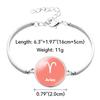 Trendy Zodiac Sign Alloy Bangle Korean Minimalist Style Unisex Star Sign Jewelry