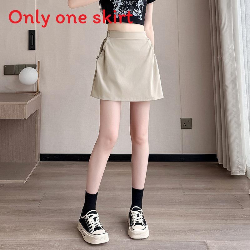 Casual Summer High Waist Aline Skirt With Drawstring For Womens Fashion