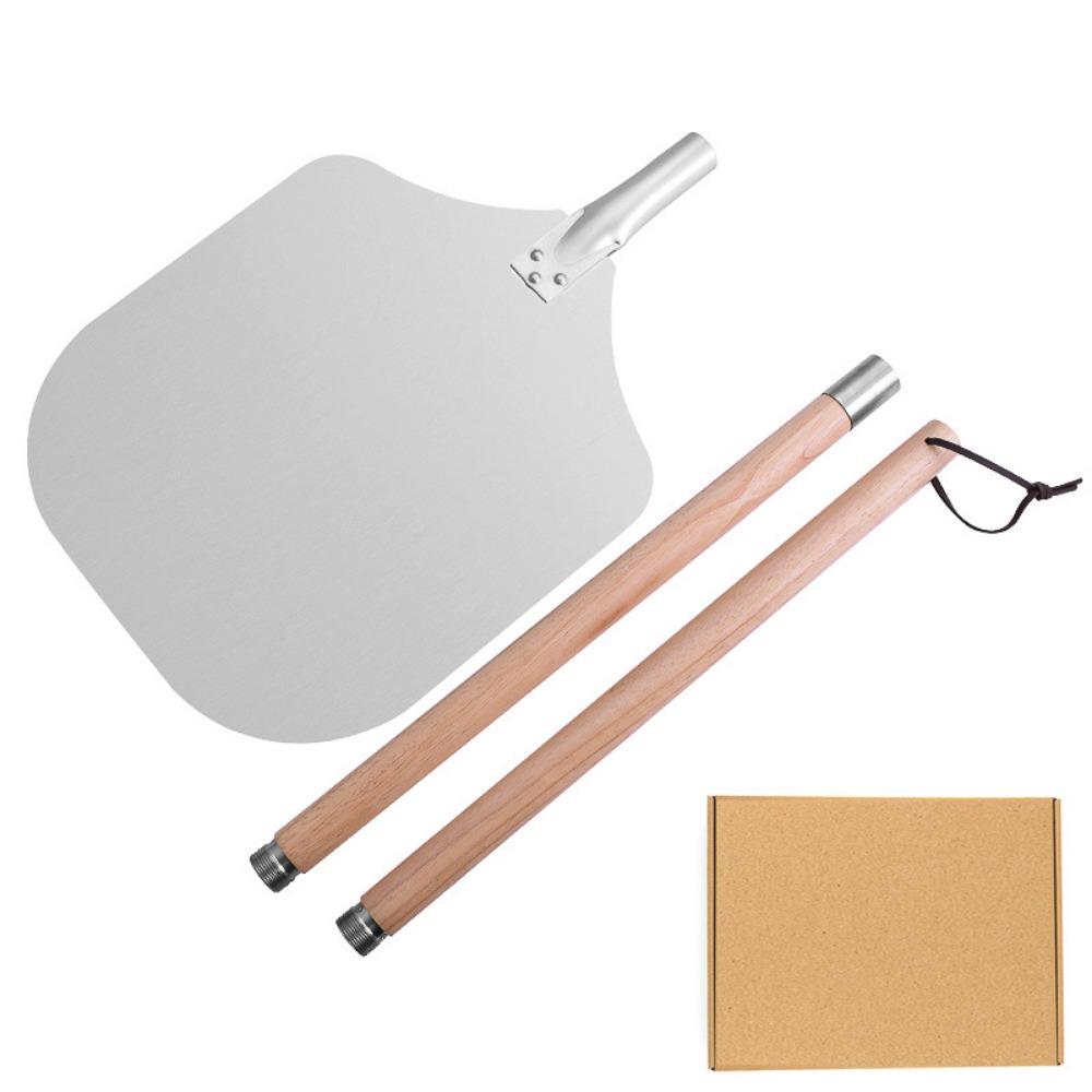 Sturdy 12Inch Pizza Shovel Non-Stick Detachable Wooden Handle Cake Lifter Baking Tool Pizza Transfer Tray Pizza