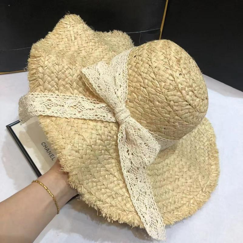 Summer Wind Big Brim Raffia Straw Hat Women's Beach Hat Travel Seaside Vacation Sun Hat