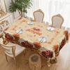 Vintage Sunflower Checkered Rectangular Tablecloth | Rustic Pastoral Round Table Cloth For Picnic Parties.