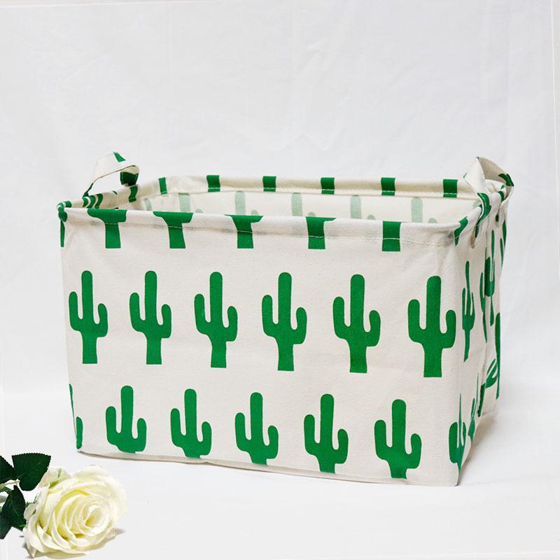 

Waterproof Foldable Fabric Storage Bag with Strong Handles 38x26x23cm open