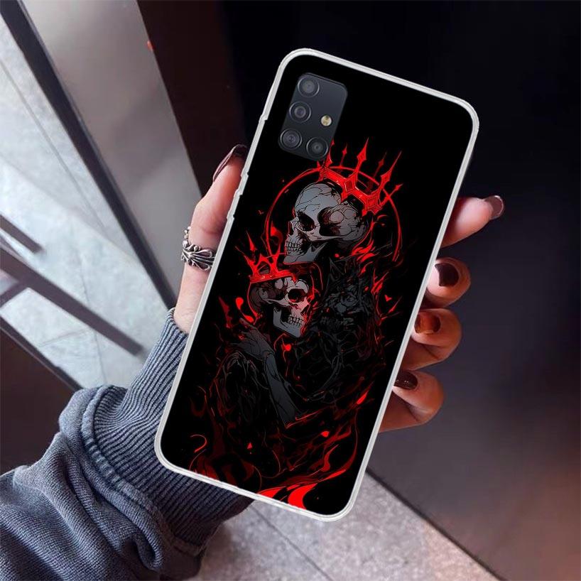 Anatomy Skeleton Heart Lovey Kiss Phone Case For Samsung Galaxy A52 A51 A50S A32 A22 A12 A02S A72 A71 A31 A70 A30S Note 20 Ultra