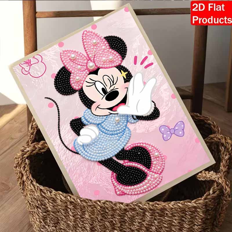 Disney Pearl Painting 5D Minnie Mouse Pearl Gemstone Art Diamond Painting Kit for Adults Beginners Gift Ideas Perfect Wall Home Decor