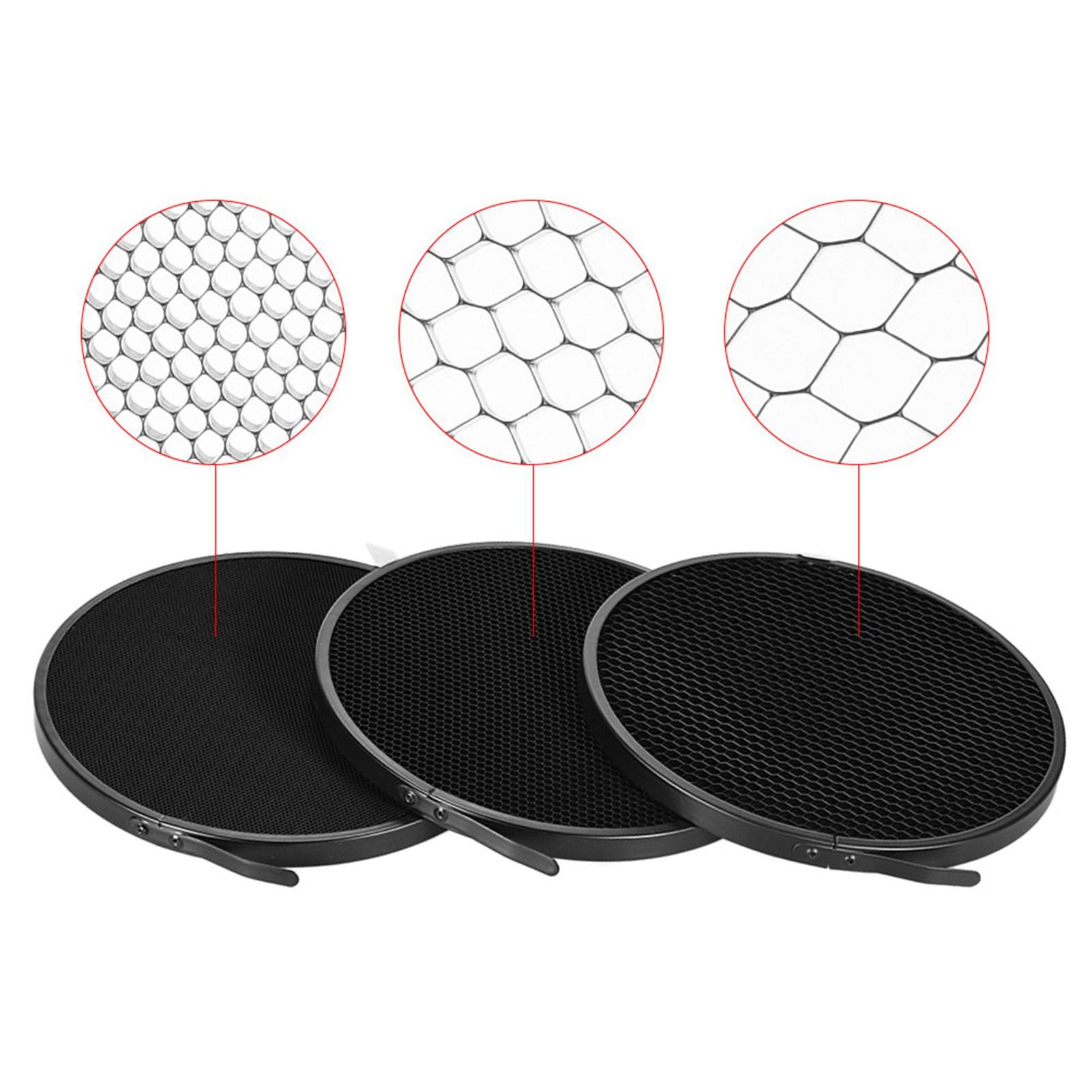 210mm Reflektorový difúzor s držiakom Elinchrom Tienidlo na lampu s voštinovou mriežkou 60 stupňov pre štúdiový držiak Elinchrom 10 30 50 Degree Honeycomb Grid black