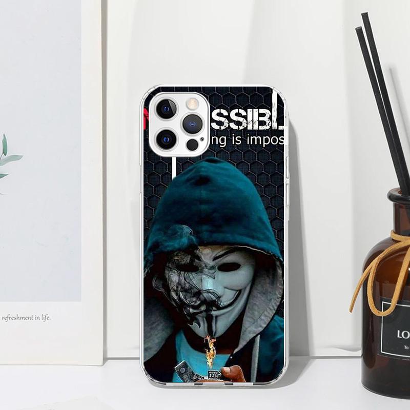 

Anonymous V Mask Phone Case For Iphone 17 Air 16 15 Plus 16E 14 Pro Max 13 Mini 12 11 7 8 SE Fundas Soft Back Cover 17 Air 16 15 iPhone 15