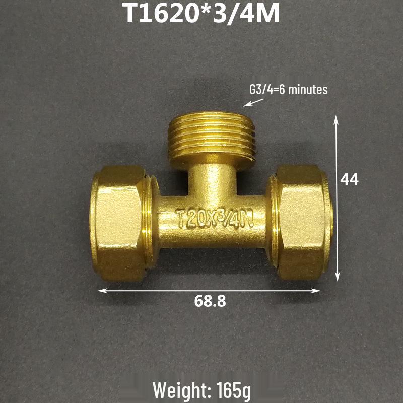Aluminium-Kunststoffrohr Kupfer T-Stück Fitting: Reduziergewindegrößen 1216, 1418, 1620, 2025, 2632, 4, 6 Punkte.
