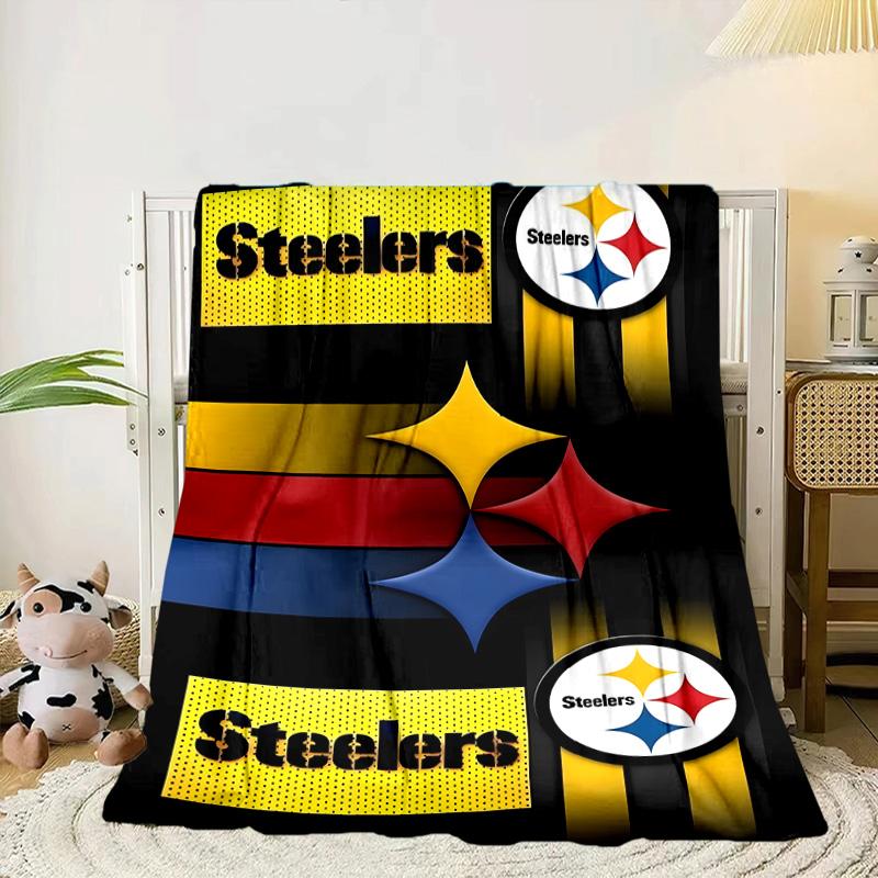 Pittsburgh Steelers Portable Blanket/Soft Blanket Bedding Blanket Suitable for Travel Camping Living Rooms Offices Sofas Fan Gifts