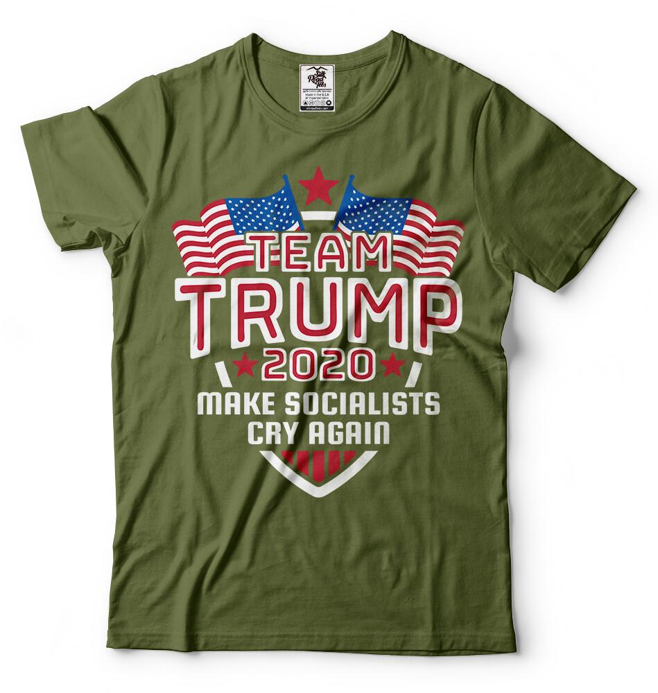 Donald Trump Shirt 2024 Election President Team Trump Make Socialists Cry Again