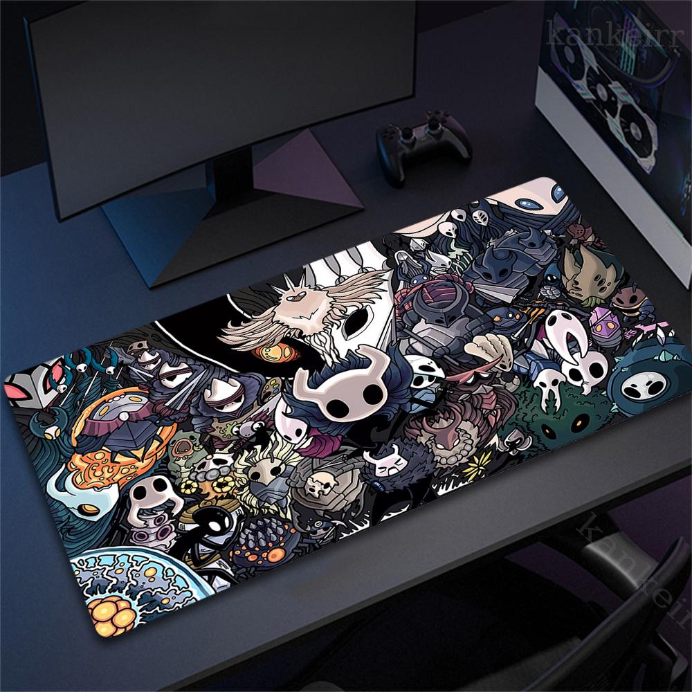 90x40cm Anime Hollow Knight Large Pc Rubber Mousepad Gaming Stitch Edge Thicken Mouse Mat Xxl NonSlip Keyboard Laptop Mausepads