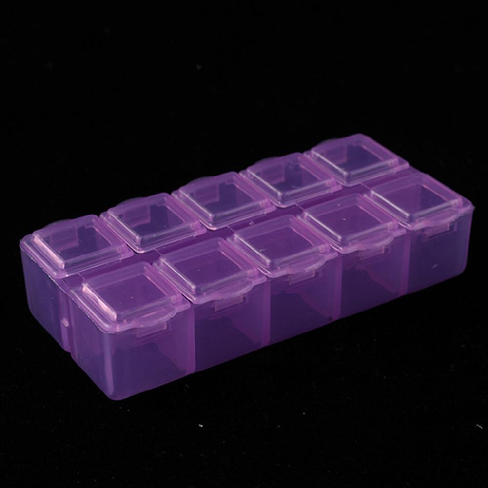 Plastic Organizer Container for Metal Screws and Sewing Accessories 10 Grids