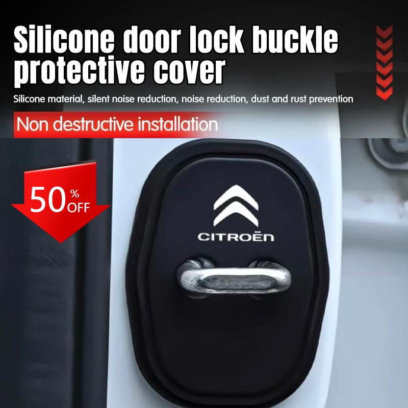 2/4Pcs Car Door Lock Cover Silicone Protection Accessories For Citroen C1 C2 C3 Vts Grand C4 Picasso C4L VTS C-ELYSEE Berlingo