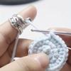 4pcs/set Knitting Help Tools Adjustable Crochet Thread Loop Knitting Ring Finger Wear Thimble Spring Guide Needle Sewing Accessory