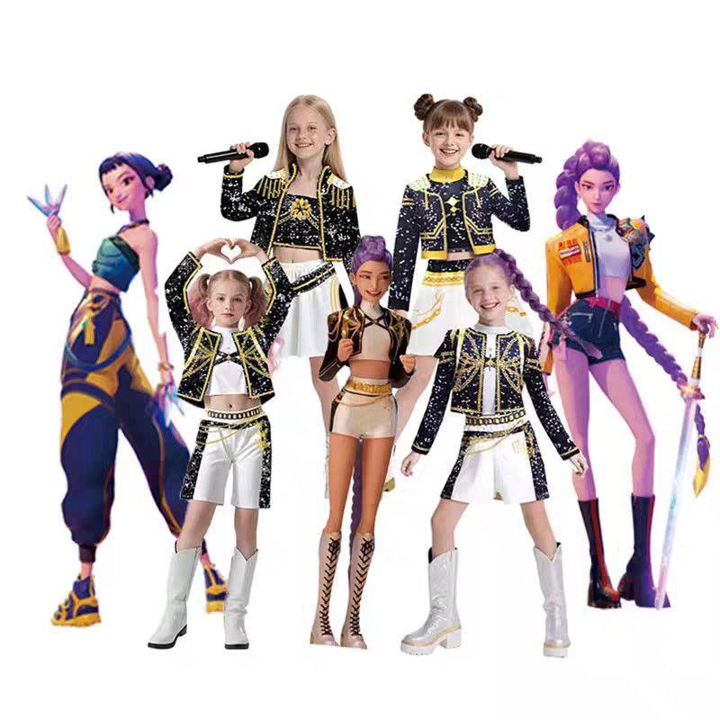 Kpop Lovci démonů Dívky Pódiové vystoupení Cos Halloween Karneval Téma Párty Vystoupení Idol Hra na role RumiFashion Dívčí obleky