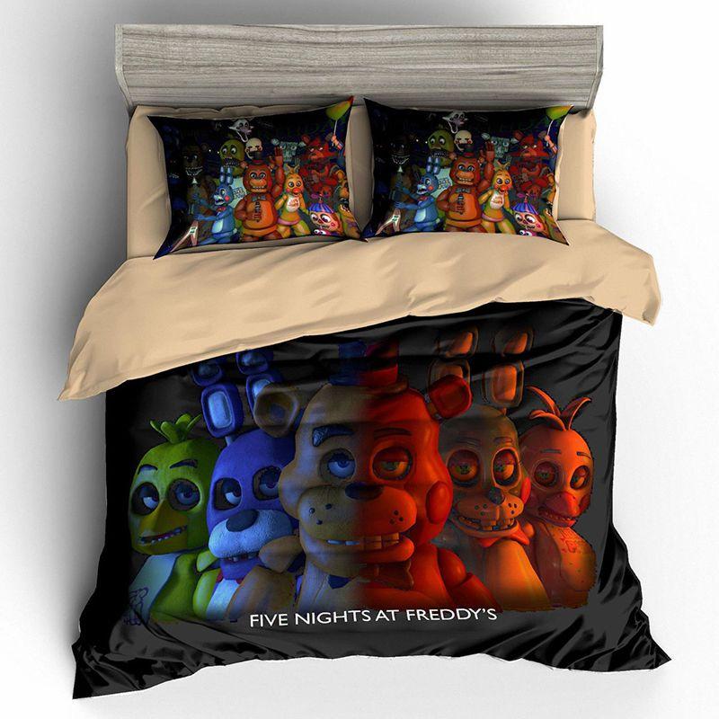 Captivating 3d Five Nights At Freddy's Bedding Set Featuring Soft Duvet Cover And Pillowcases