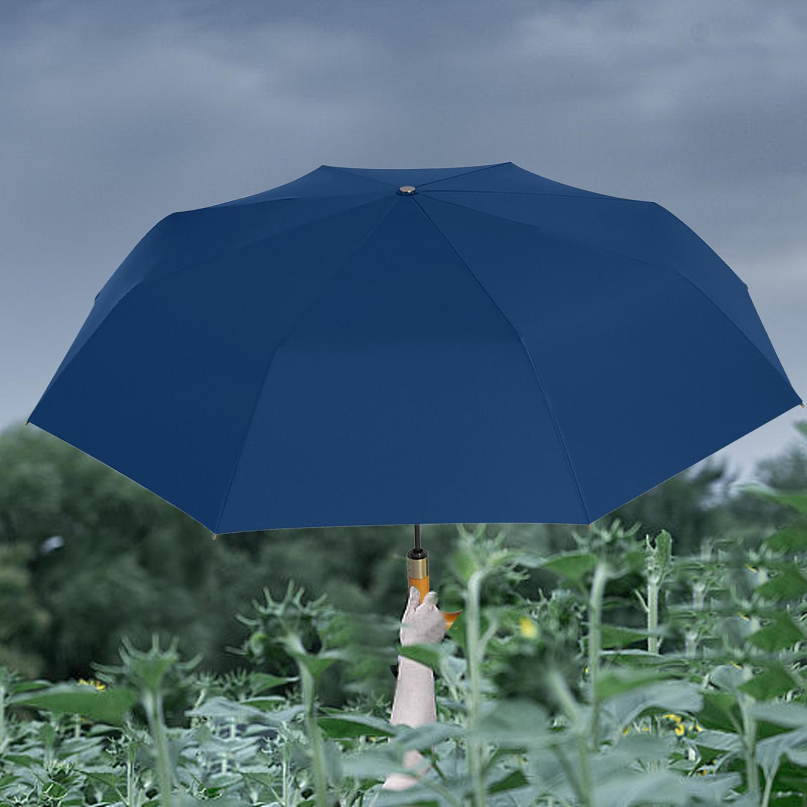 Складной зонт 8 спиц ветрозащитный для активного отдыха кемпинга походов чёрный — фото 10