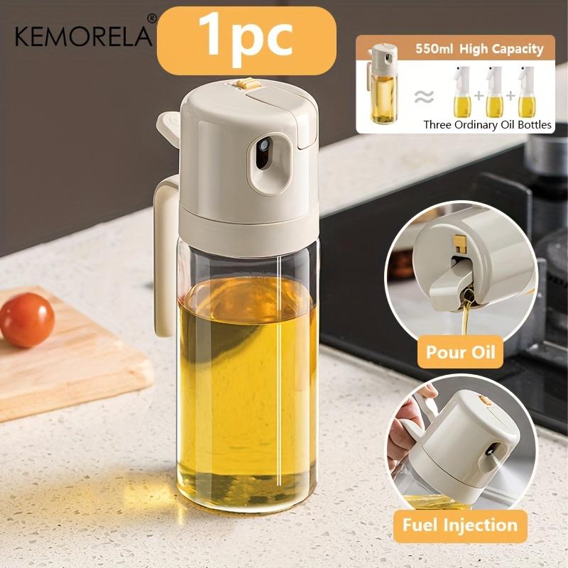 550ML Oil Sprayer Bottle 1/2/3PCS BBQ Cooking 2 in 1 Oil Dispenser Olive Oil Pourers Sprayer Kitchen Baking Oil Vinegar Bottle