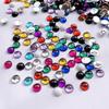 100 Pcs Beautiful Color 10mm Semi-circular Phone Case Decoration Flat Back DIY Jewelry Decoration Crystal Rhinestone