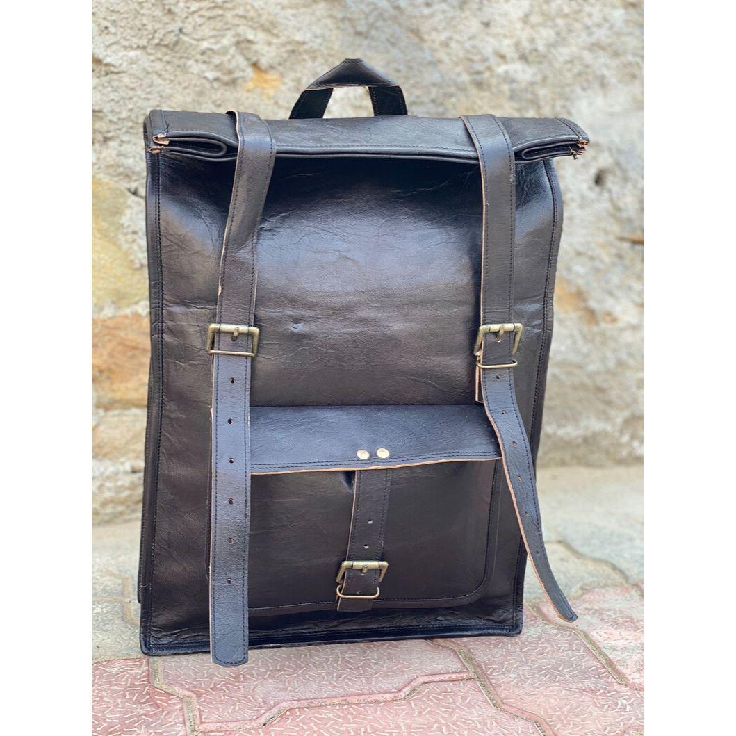 Большой рюкзак из натуральной кожи для ноутбука — фото 2