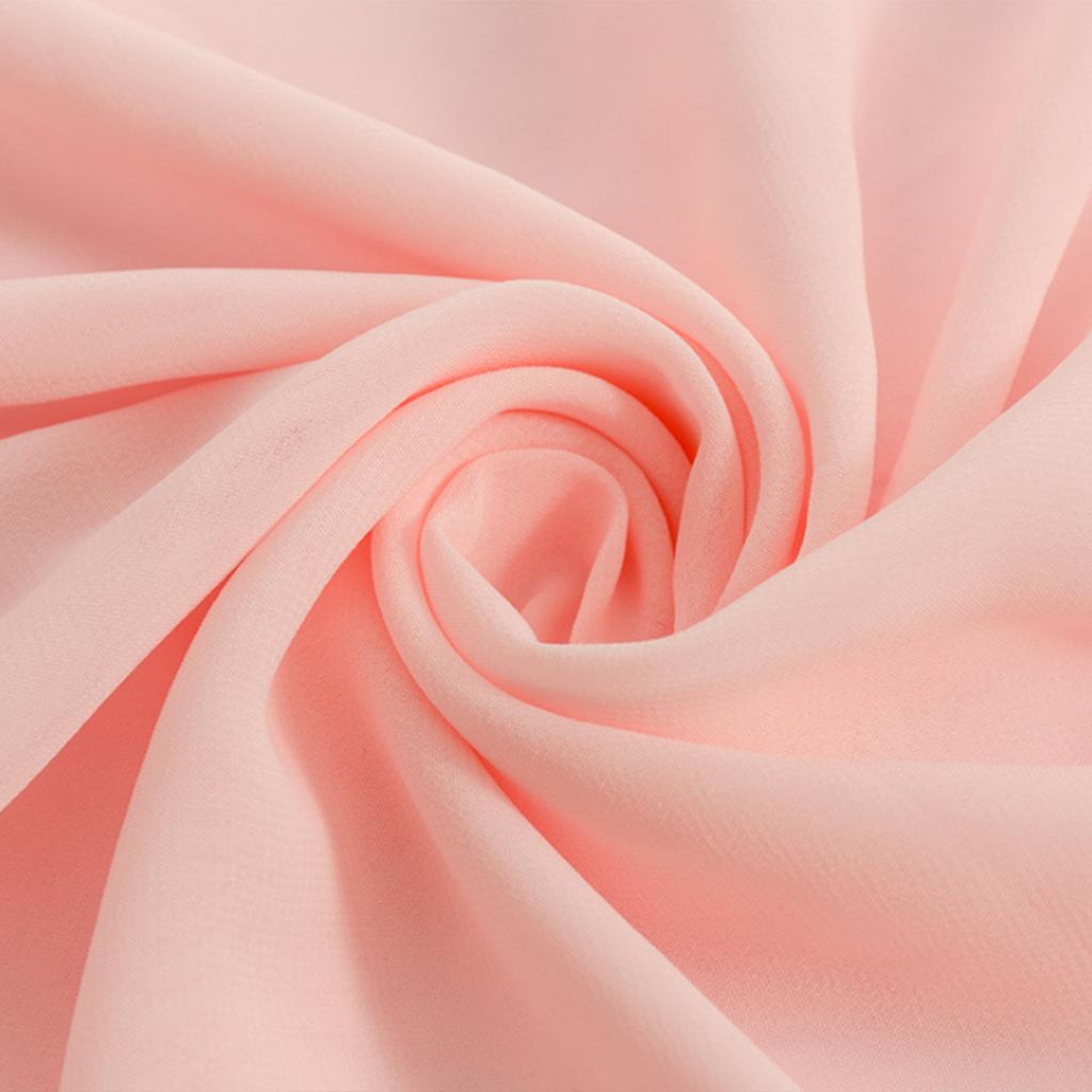 Rose Golden Table Runner Modern Decorative Pure Color Chiffon Dining Tabletop Linens with 2 White Ties for Wedding