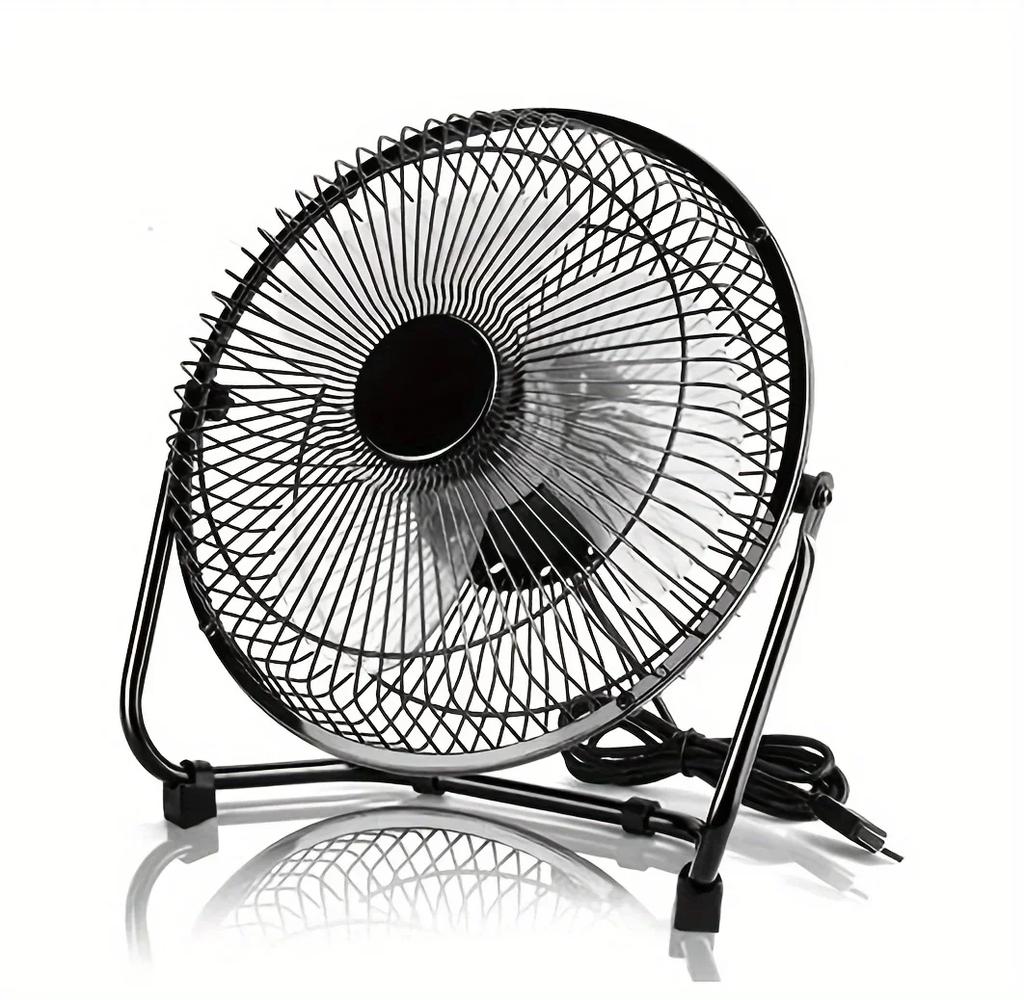 USB Powered Desktop Fan 4/6/8 Inch 2 Speed Adjustable 4 Blades 360° Rotation Portable Electric Fan for Home Office Computer