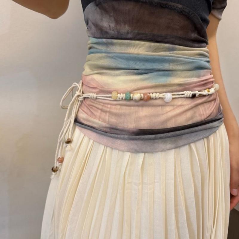Adjustable Braided Waist Chain Belt for Women Bohemian Style Handcrafted Design for Dresses and Casual Wear