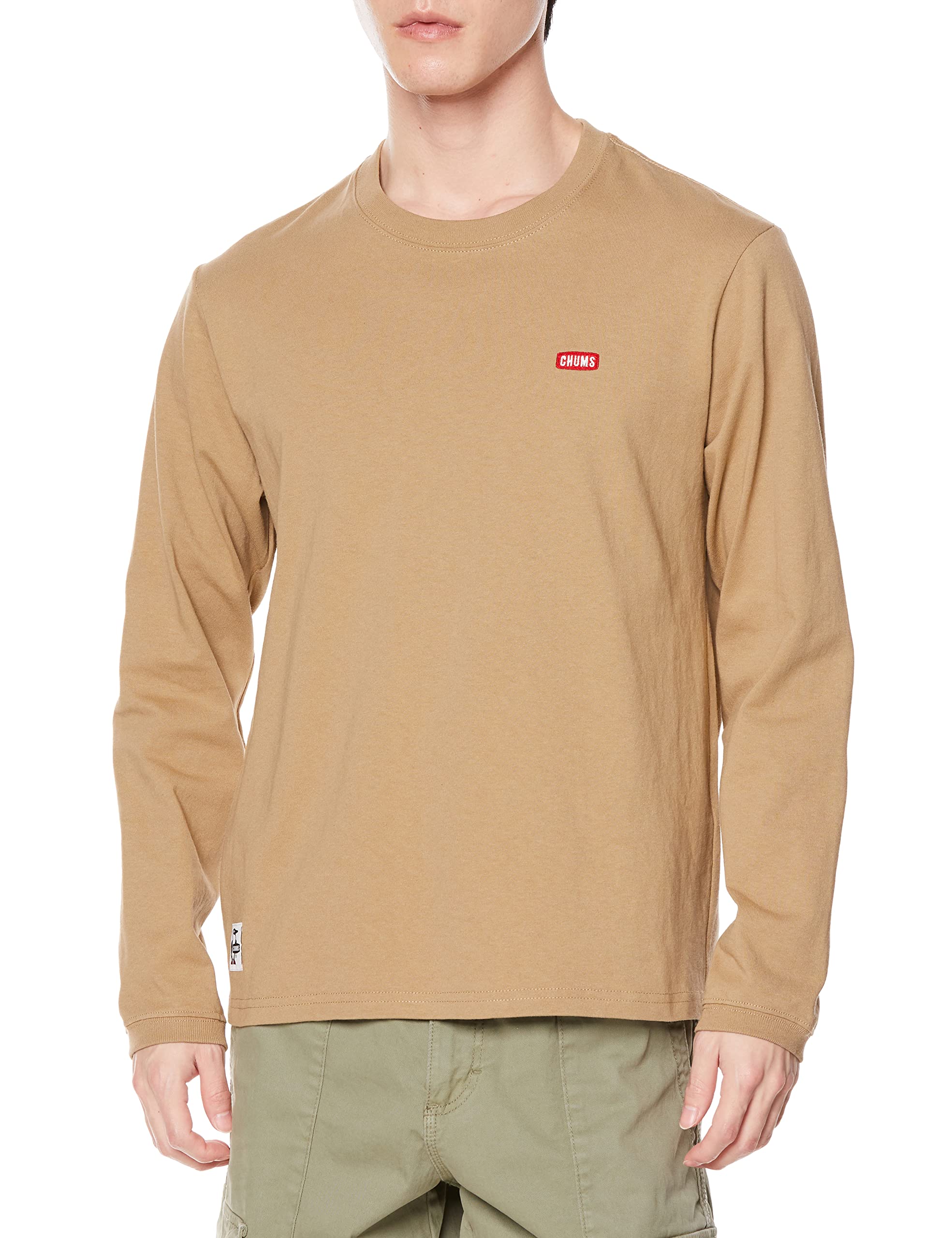 

Футболка с длинным рукавом Booby Logo бежевая S [Chums] Футболка L/S мужская