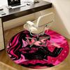 Draculaura Chair Mat Round Carpet - Gothic Home Decor, Sofa Rug, Office Mat, Gift for Her, Suitable for Bedroom, Living Room, and Various Rooms0462b