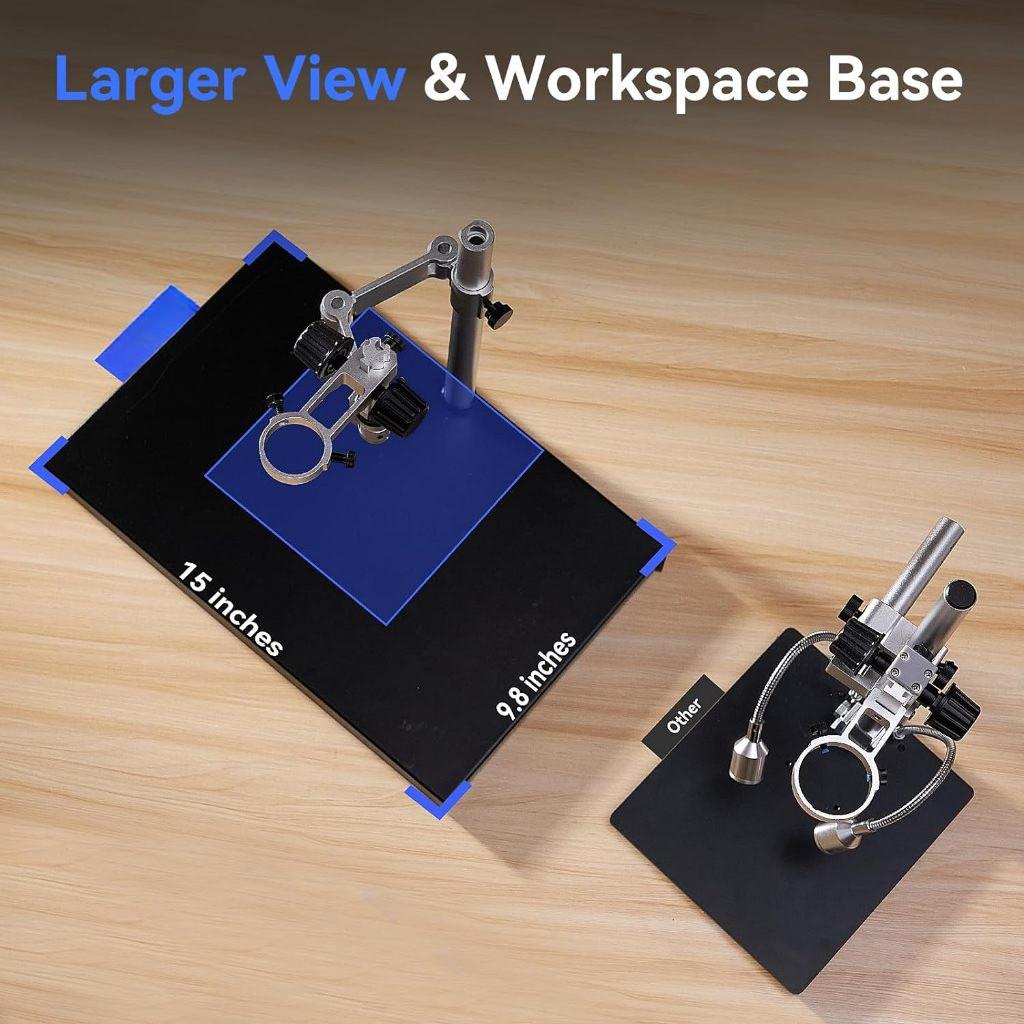 4K 10.1" HDMI 2000X HD Electronic Microscopes Camera Magnifier Digital Microscope Spin Arm Soldering Coin Microscope