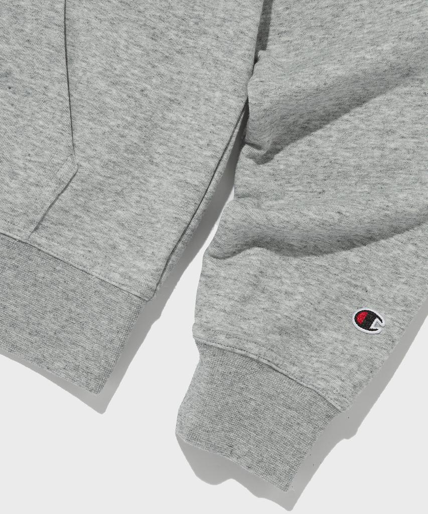 Champion Small Script Logo Zip-Up Hoodie Normal Grey