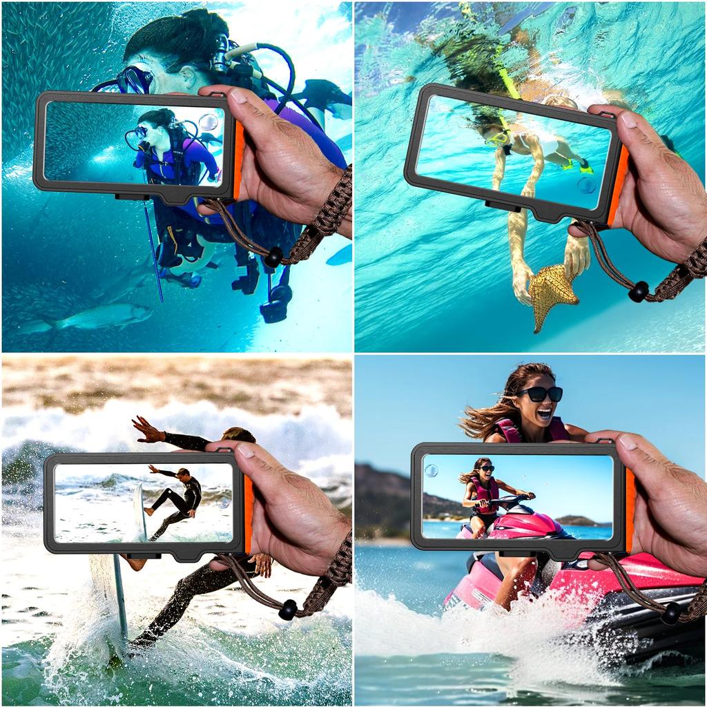 Latest Touch Diving Case for Waterproof Smartphone Case for Underwater IPX8 Standard Waterproof to Underwater Touch Strap Compatible with Devices