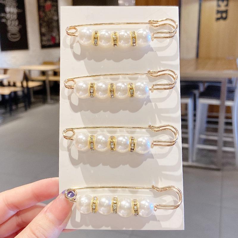 

Набор булавок для утягивания талии брюк: Жемчужные броши-булавки для одежды и юбок, защищающие от непристойного вида