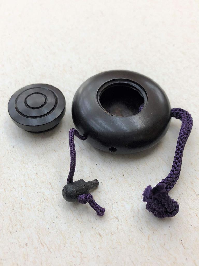 Ebony Lacquered Incense Holder (Small) Zuko Lacquered Incense Kyoto Buddhist Altar Supplies Shuren