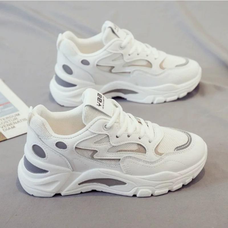 Shoes women ing trendy new little white shoes spring and autumn mesh breathable student leisure sports net shoes versatile