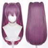 Purple Long Full Wig with Wig Perfect for Character Comic Market School and Cultural Wig, Heat-Resistant, Net, Cosplay, Events, Halloween, Festivals,