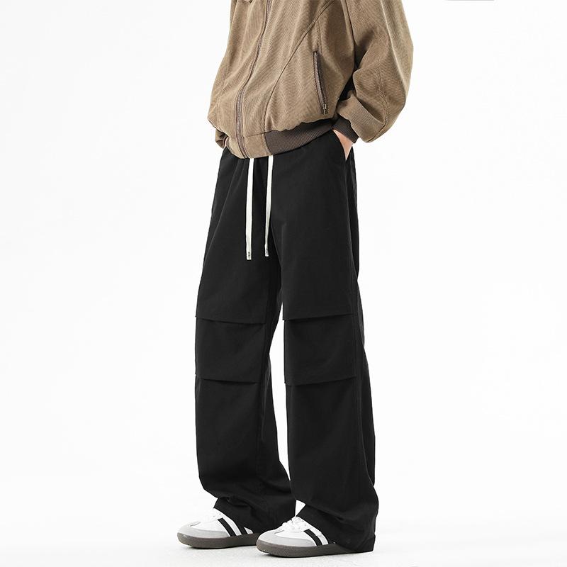 Men's Straight Loose Spring and Autumn Summer New American Casual Trousers Men's High Street Wide-leg Work Pants