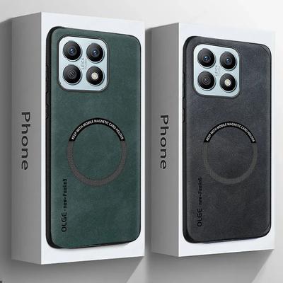 Kožený kryt na telefon Magsafe z ovčí kůže pro Xiaomi 15 14T 14 13T 13 12 11 Pro Ultra Magnetický kryt pro pouzdra Xiaomi 14 13T 14T Pro