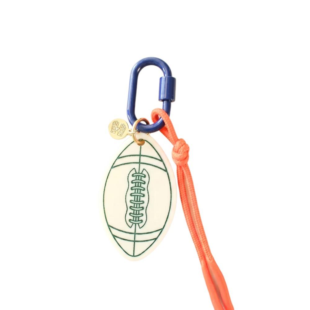 Contrasting Color Rope Woven Acrylic Keychain Geometric Shape Bag Chain Charms Craft Supplies Style 4
