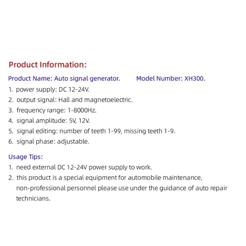 High Precisions Auto Signal Generator Precise Signal Simulation for Efficient Engine Troubleshooting & System Testing