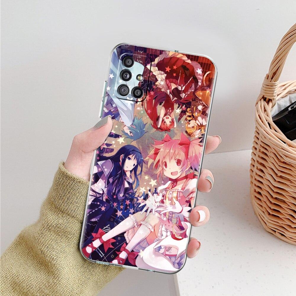 Anime Puella Magi Madoka Magica Phone Case For Samsung Galaxy A51 A71 A21S A12 A11 A31 A41 A52 A32 5G A72 A01 A02S Clear Cover