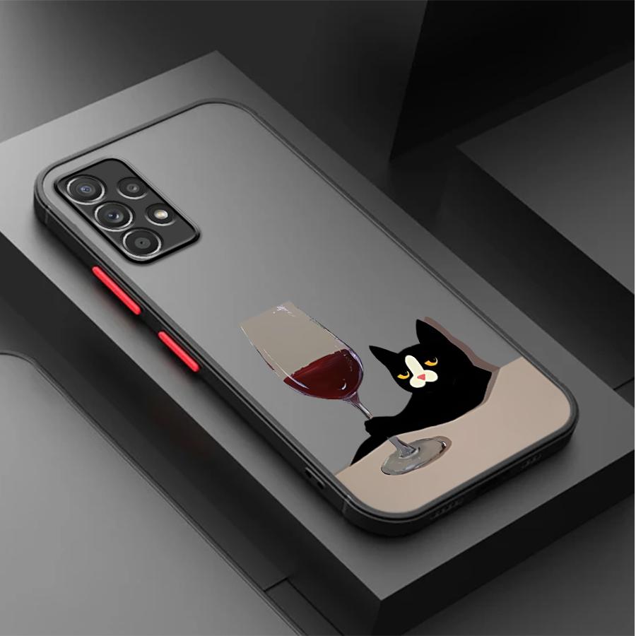 Süße Katzen-Handyhülle für Samsung Galaxy A52S A72 A53 A56 A55 A73 A33 A17 A52 A35 A34 A36 A14 A23 A16 A15 A54