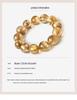 Brazilian Gold Silk Crystal Bracelet: Yellow Rutilated Quartz Beads for Men and Women
