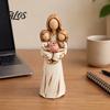 Resin Home Decor Mother And Daughter Hugging Ornament, Hand-painted Statue, Sentimental Keepsake Tabletop Faceless Figurine for Mother's Day Birthday