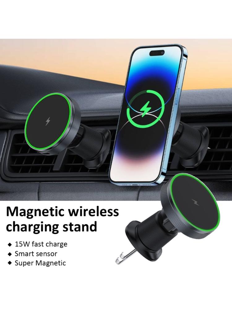 Car Phone Charging Mount for 15 14 13 Magnetic Adsorption Charging Stand Car Air Vent Mount Wireless Charging Stand