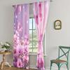 2pc    Window Drapes Butterfly Fantasy Pink Versatile 100% Polyester  Without Electricity Festive Wall Decor Suitable for